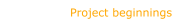 Project beginnings